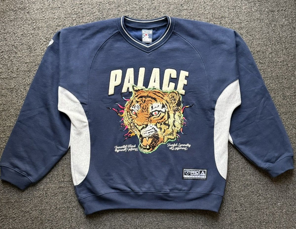 Palace Palace Tora Tora Crewneck Navy Size US L / EU 52-54 / 3 - 2 Thumbnail