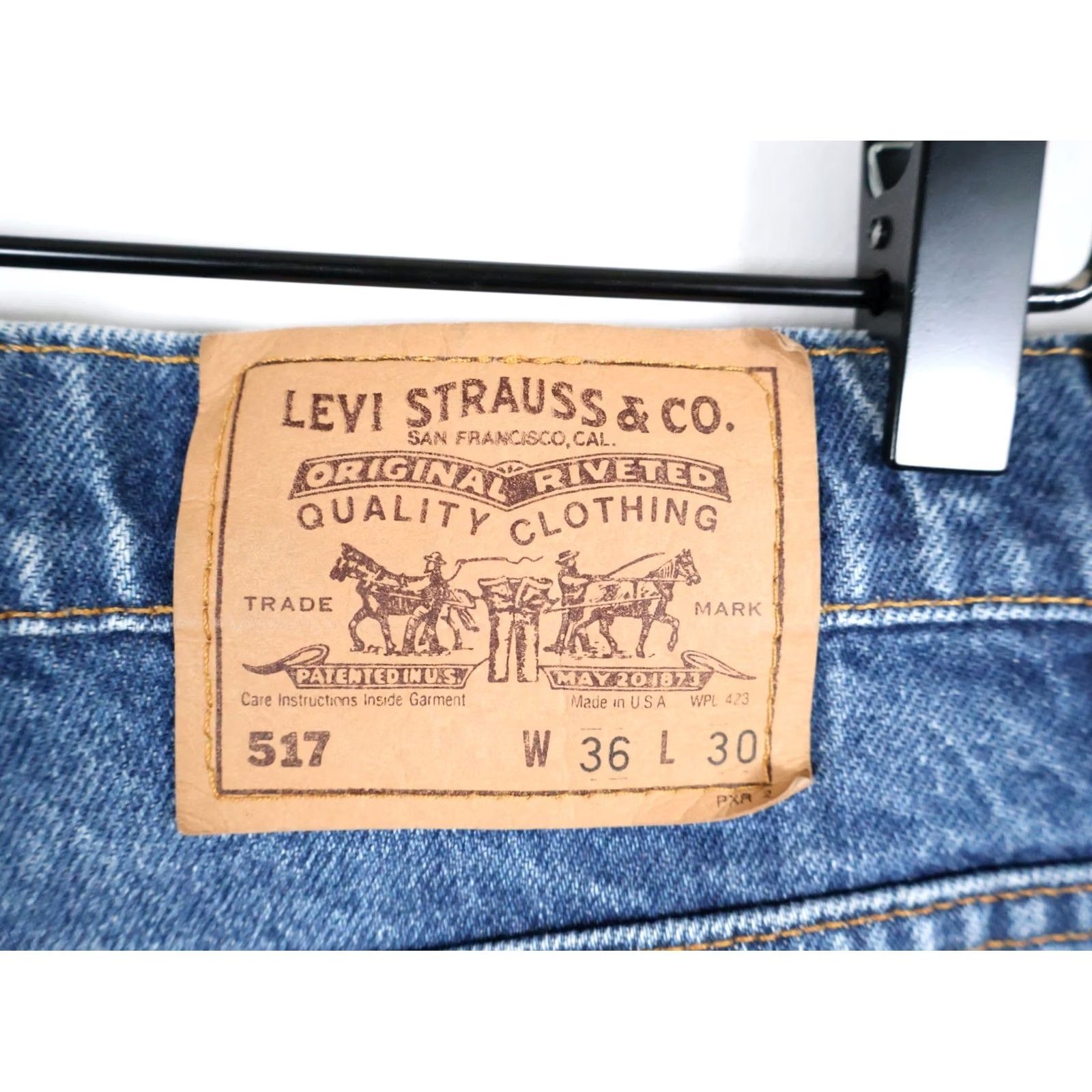 Levi's VINTAGE Levi's Jeans Main Selling Point 517 Bootcut Mens 32 x 28 Blue Orange Tab 90s Retro Size US 32 / EU 48 - 3 Thumbnail