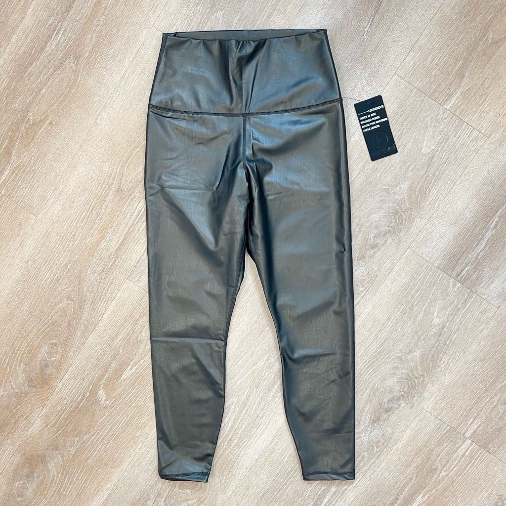 Decree 90 Degrees by Reflex Super Hi Waist Leatherette Fleece Brushed Inside Women’s L Size 36" / US 14 / IT 50 - 6 Thumbnail