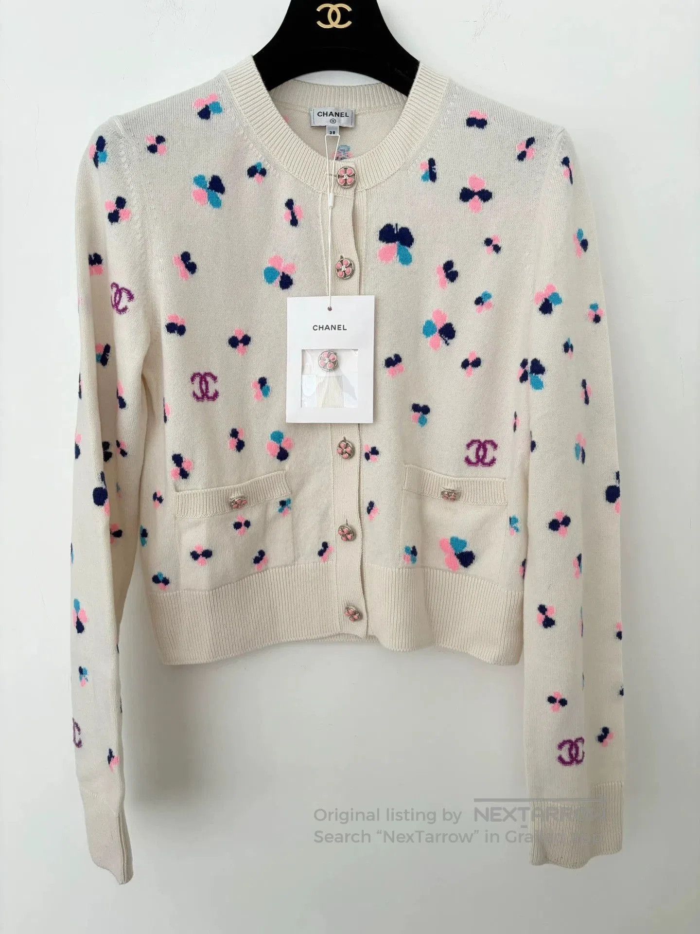 Chanel Chanel 24P Clover Cashmere Cardigan. Size US S / EU 44-46 / 1 - 1 Thumbnail