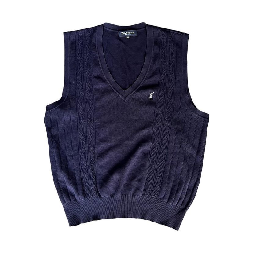 Yves Saint Laurent Ysl Pour Homme Knitwear Vest Size US L / EU 52-54 / 3 - 2 Thumbnail