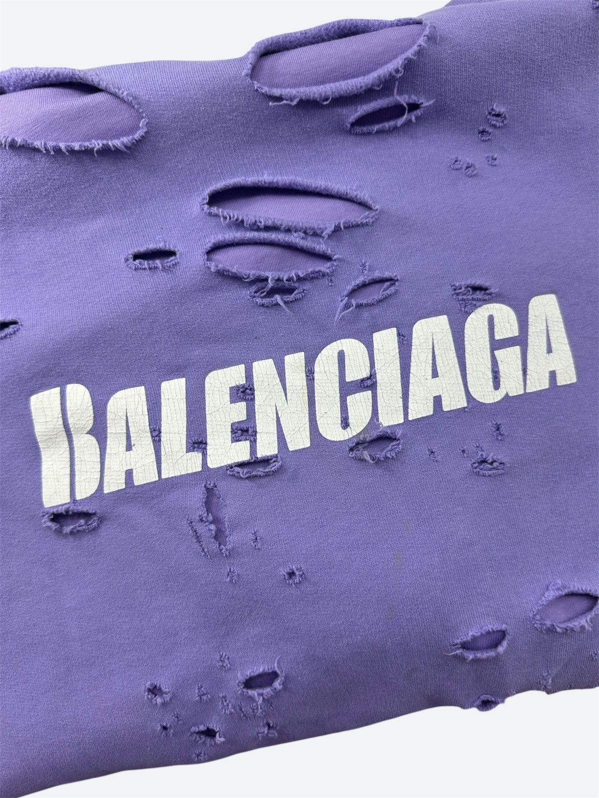 Balenciaga Balenciaga Destroyed Oversized Hoodie Size US S / EU 44-46 / 1 - 9 Thumbnail