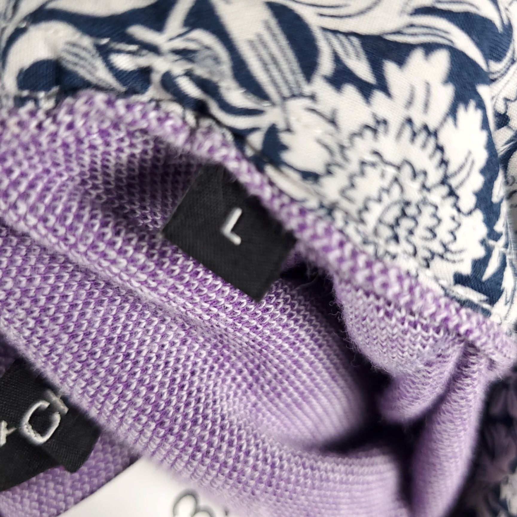 BUGATCHI VINTAGE Bugatchi Uomo Men's Short Sleeve Button-Up Shirt Large Purple Cotton Knit Casual Office Party Size US L / EU 52-54 / 3 - 7 Thumbnail