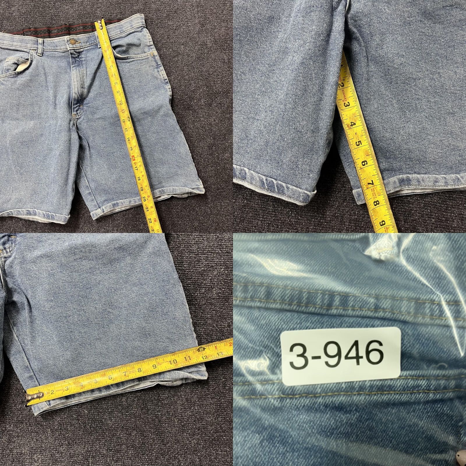 Wrangler Wrangler Denim Shorts Mens 36 Light Wash Relaxed Fit Bermuda Casual Stretch Denim Shorts Bermuda Light Wash Men 36 Wrangler Stretch Casual Mens Cars? Size US 36 / EU 52 - 8 Thumbnail