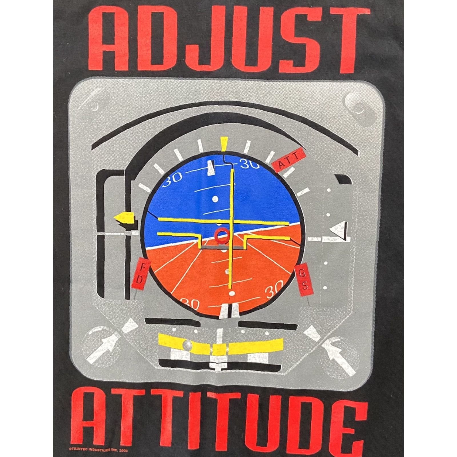 Vintage VINTAGE Alstyle Apparel & Activewear T-Shirt Pilot Flying Radar Graphic Adult Medium Black 00s Y2K Mens M Size US M / EU 48-50 / 2 - 4 Thumbnail