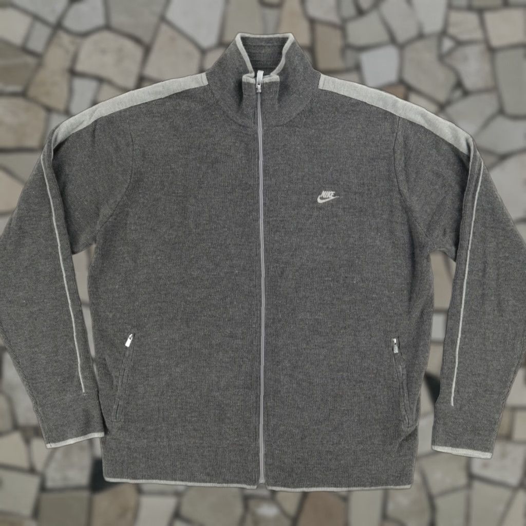 Nike Nike Sportswear Wool Full Zip Mock Sweatshirt Shirt Gray Men's 2XL Size US XXL / EU 58 / 5 - 1 Thumbnail