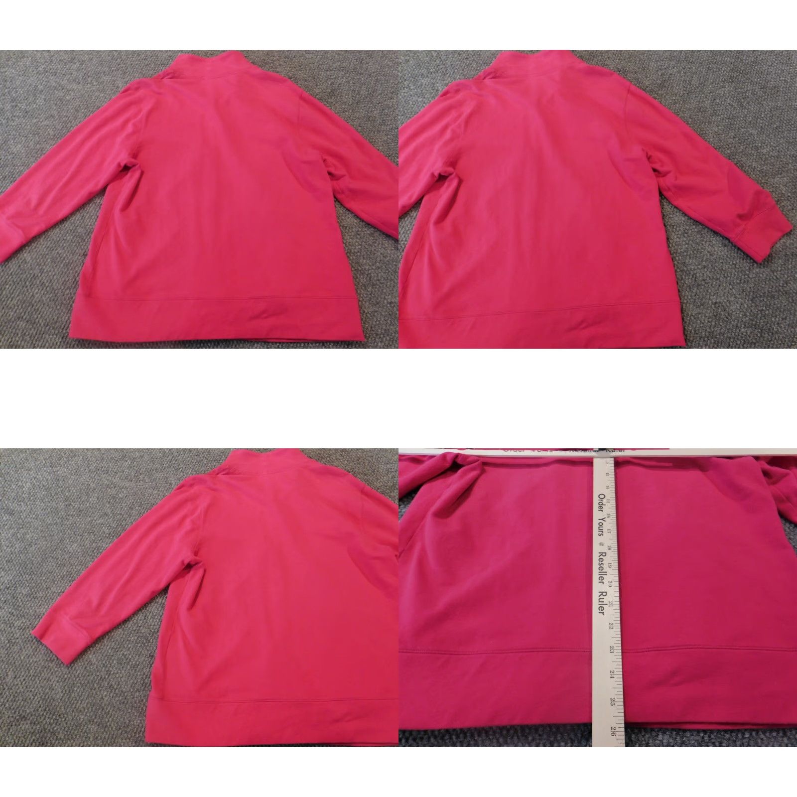 Vintage White Stag Sweater Womens L Pink Solid Knit Stretch Button Mock Neck Raglan Sleeve Pullover Cotton Spandex Modern Size L / US 10 / IT 46 - 8 Thumbnail