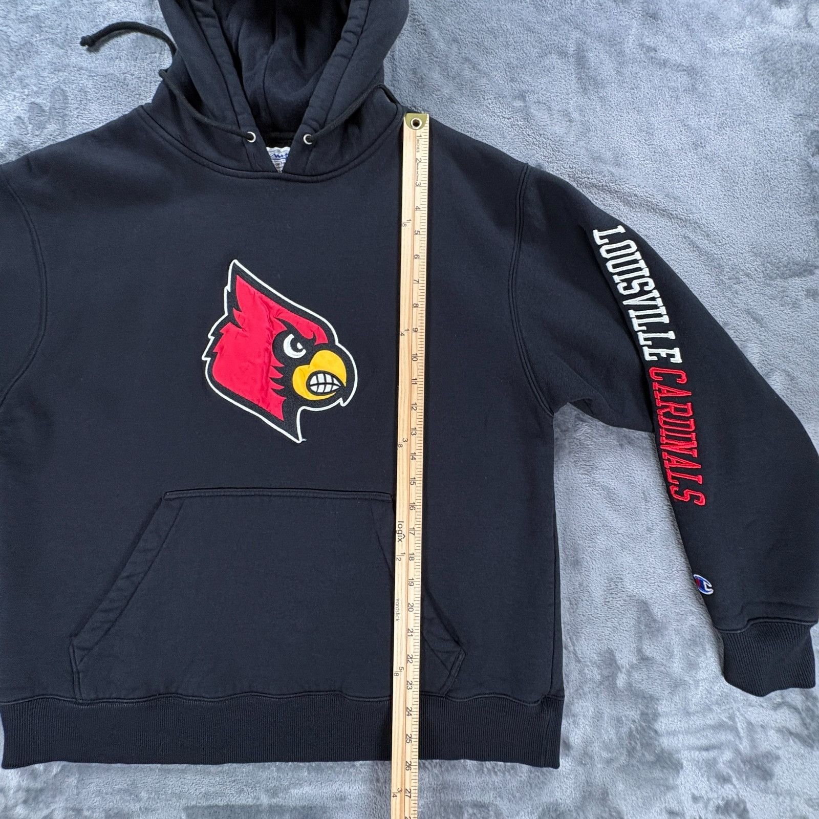Champion VTG Champion Louisville Cardinals Hoodie Mens XL Black Spell Size US XL / EU 56 / 4 - 9 Thumbnail