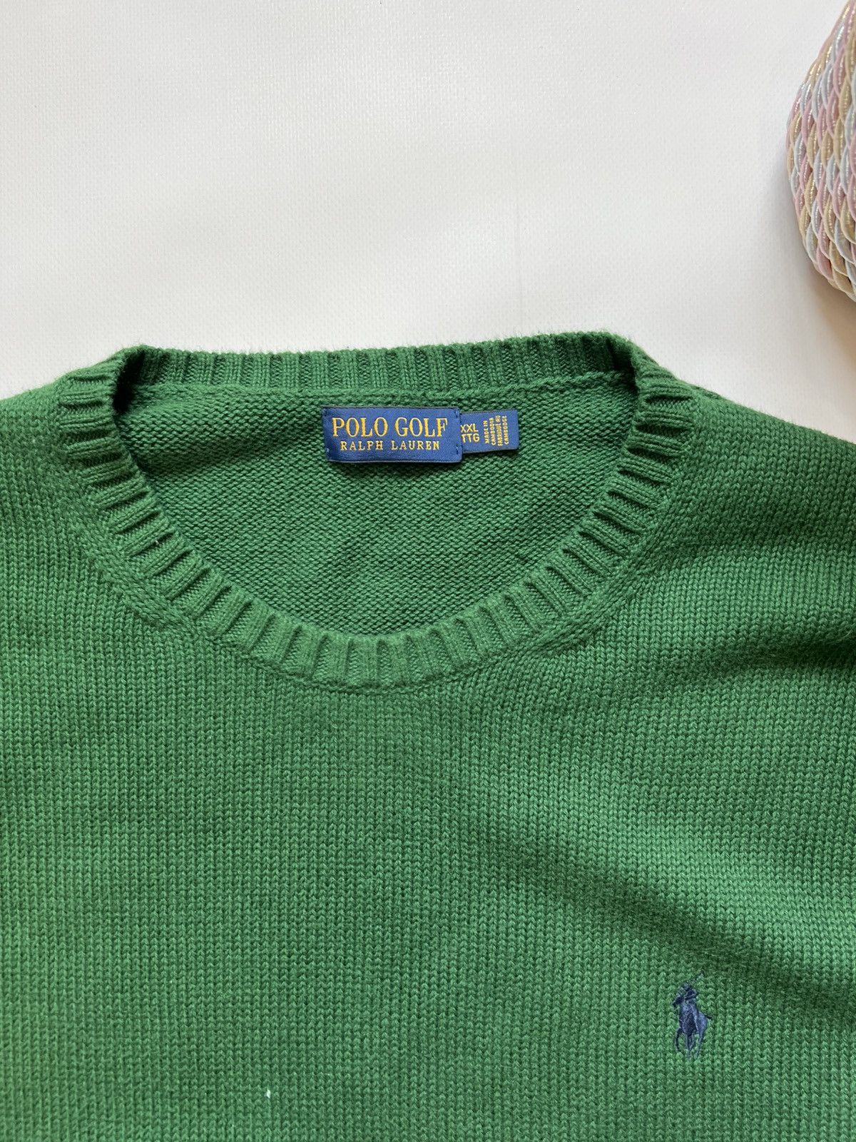 Polo Ralph Lauren Polo Ralph Lauren Green Knitted Crewneck Sweater Size US XXL / EU 58 / 5 - 2 Thumbnail