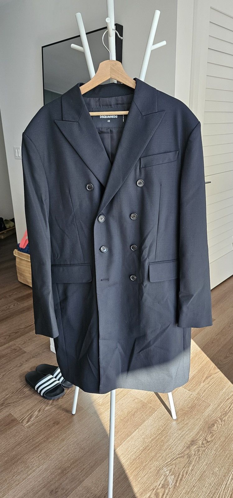 Dsquared2 Dsquared2 Double Zip Detail Wool Pea Coat Made in Italy Size US M / EU 48-50 / 2 - 1 Thumbnail