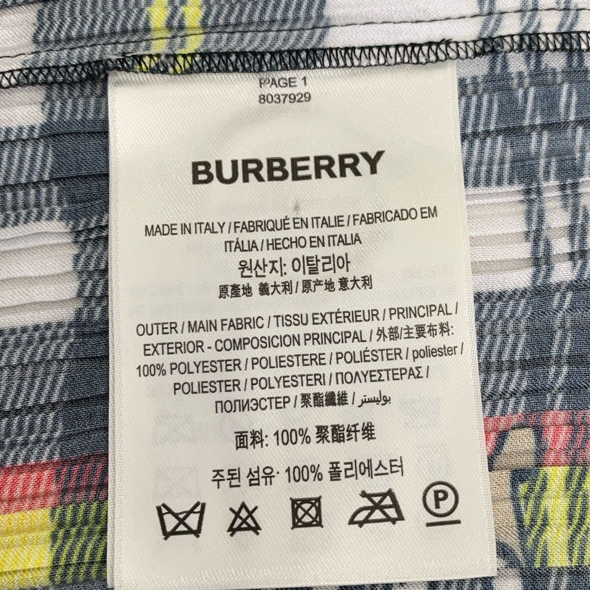 Burberry Burberry Bbr Cow Pattern Printed Plaid Pleated Color-Blocked Size 36" / US 14 / IT 50 - 3 Thumbnail