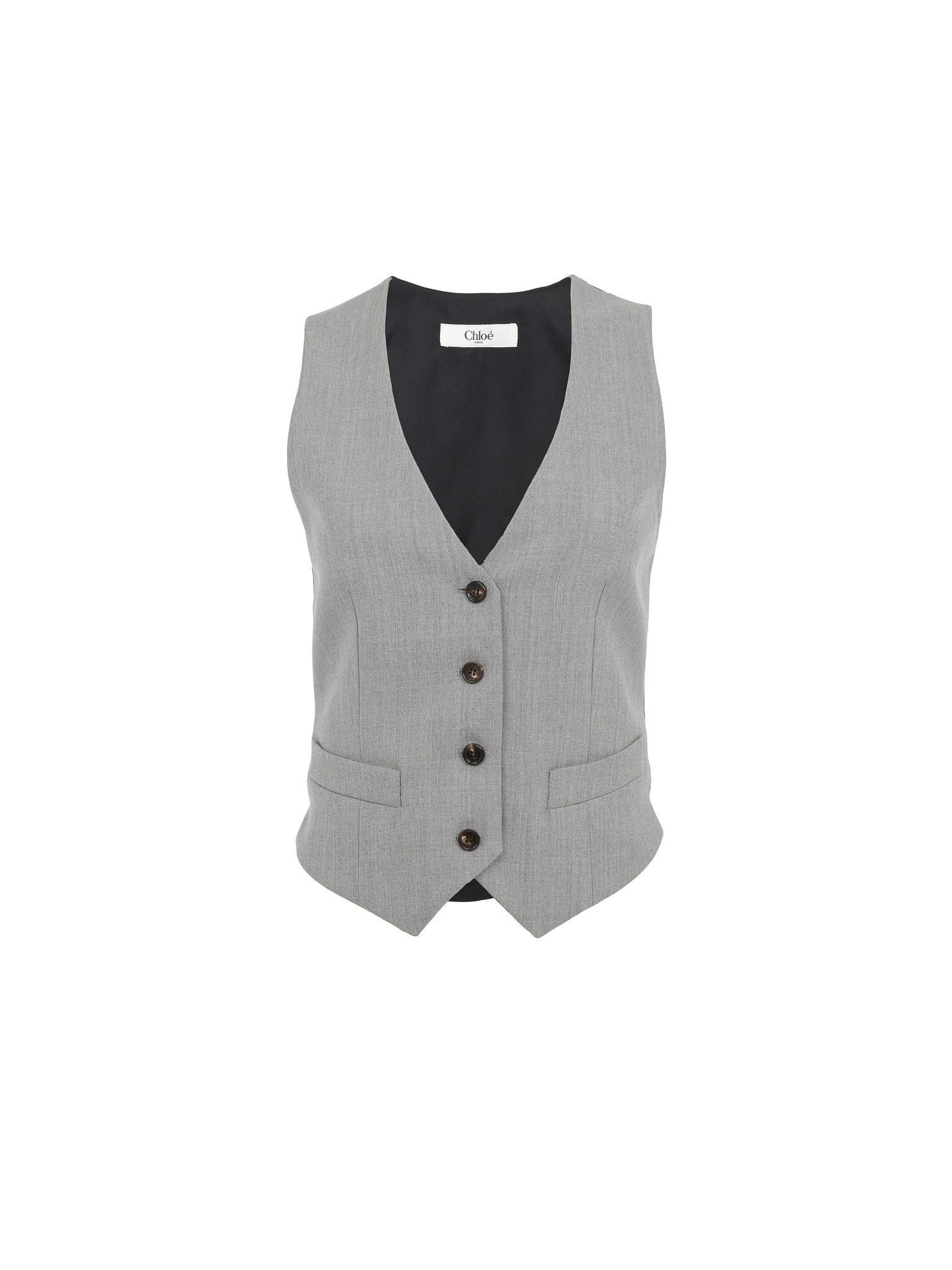 Chloe o1loc1c10226 Swan Gilet in Grey Size M / US 6-8 / IT 42-44 - 1 Thumbnail