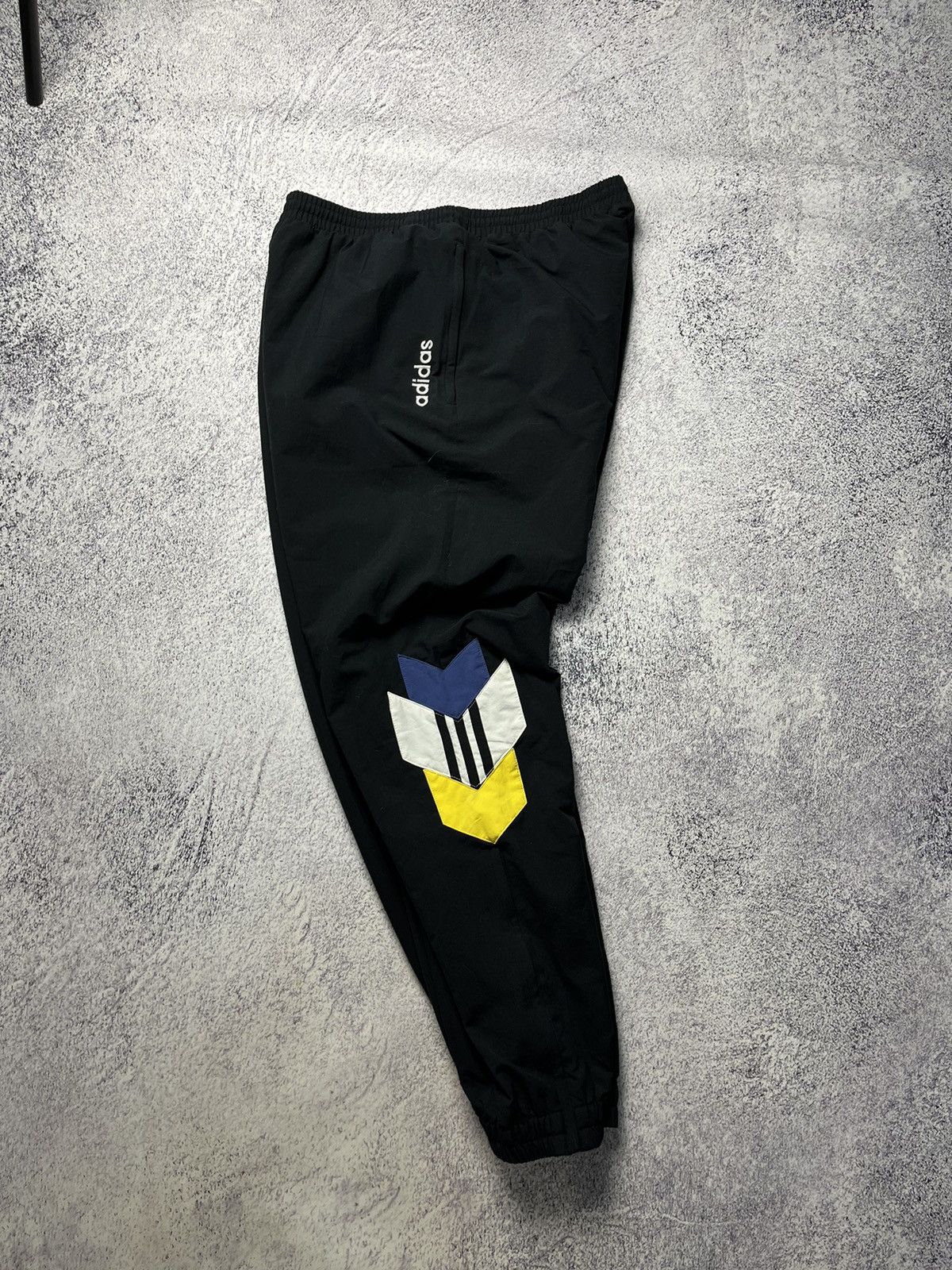 Adidas Vintage Adidas Track Pants Grape Black Nylon White Logo 90s Size US 34 / EU 50 - 17 Thumbnail