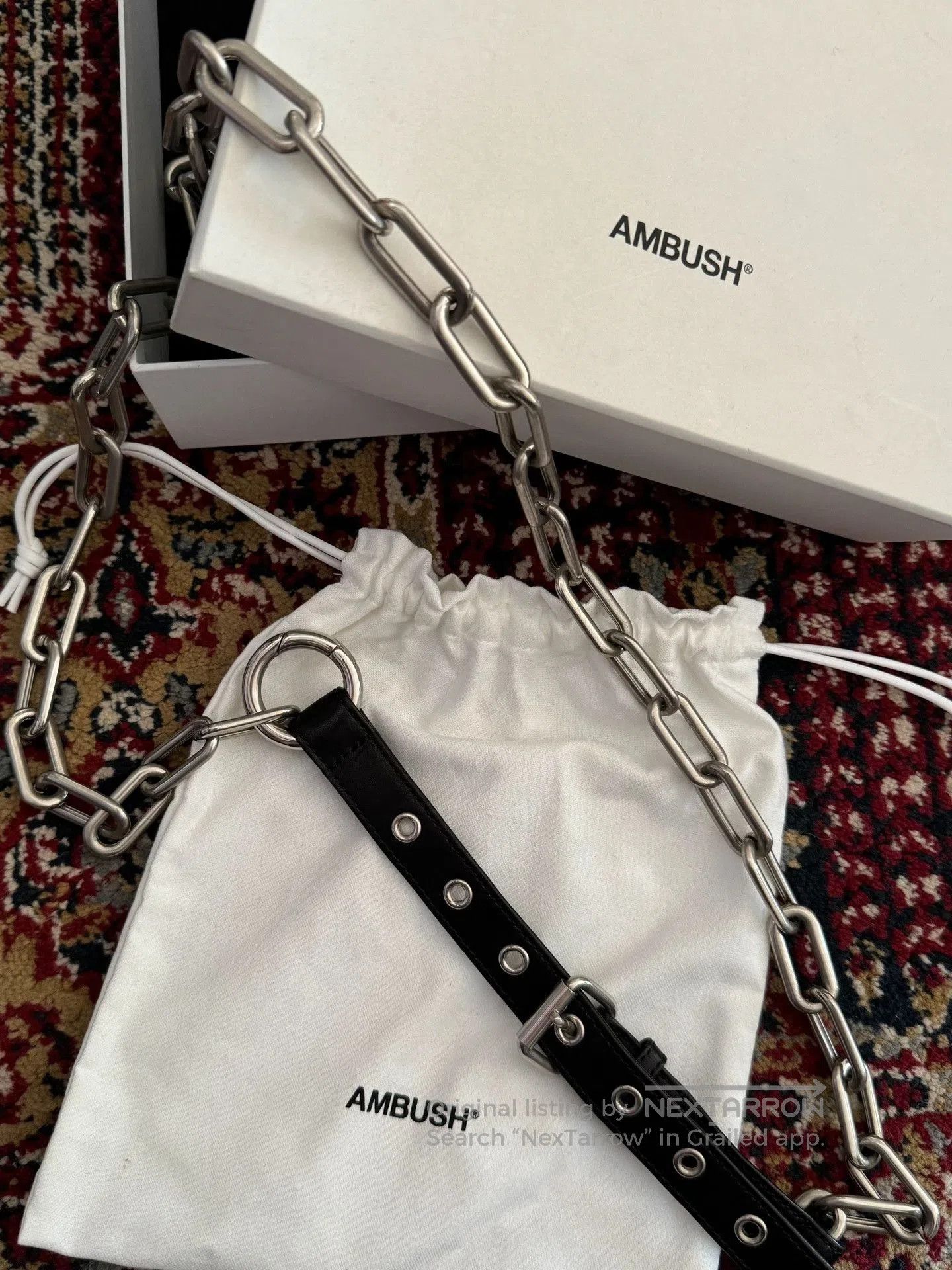 AMBUSH Silver Chain Belt.