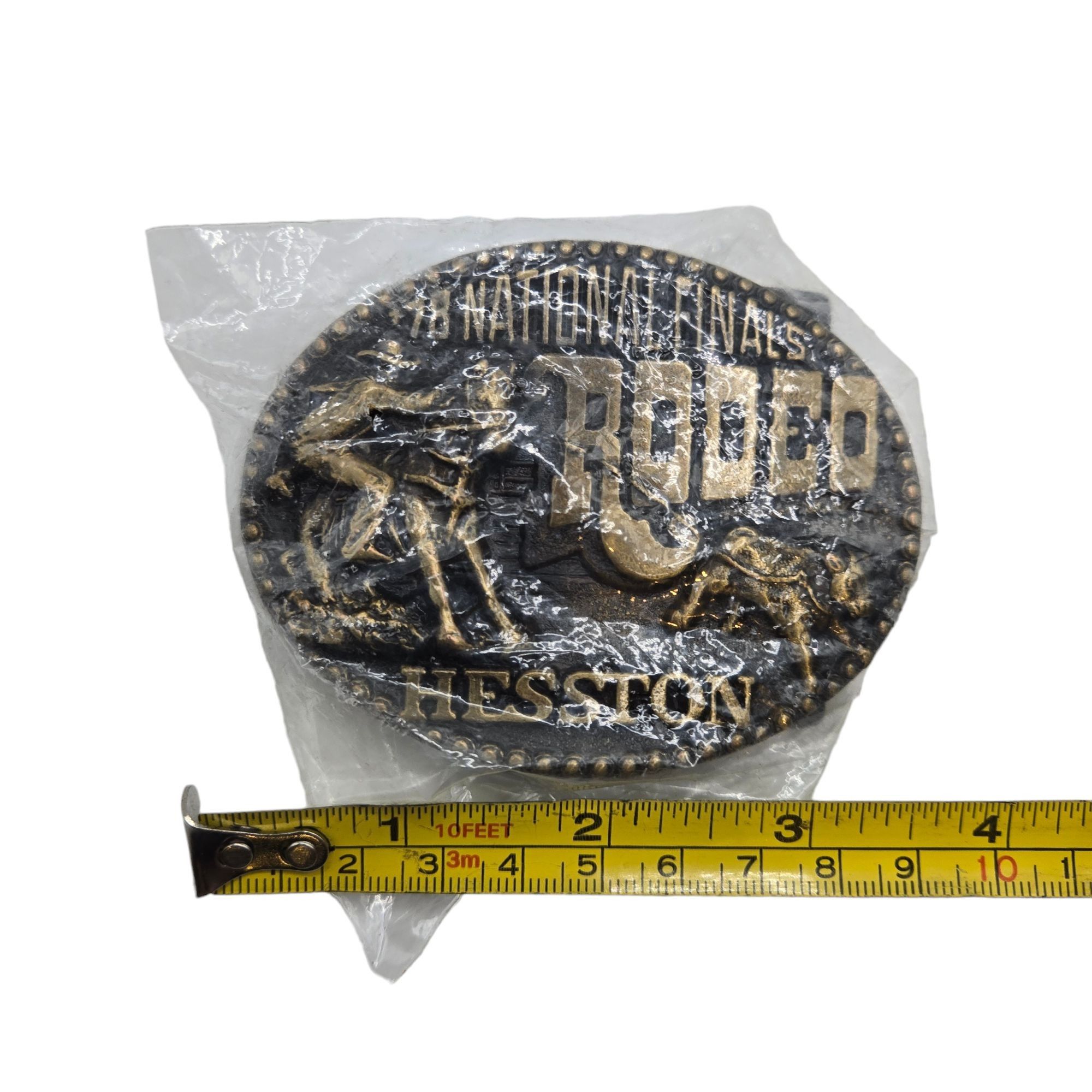 Other 1978 NFR Rodeo Belt Buckle NOS Hesston Cowboy Calf Roper Nat Size ONE SIZE - 2 Thumbnail