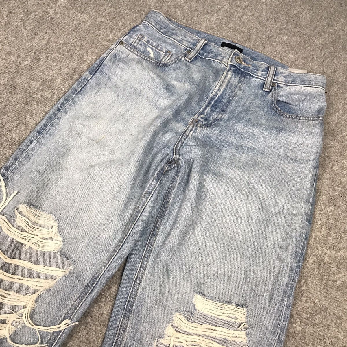 Japanese Brand × Uniqlo UNIQLO DISTRESSED DENIM PANTS BAGGY STYLE Size US 27 - 6 Thumbnail
