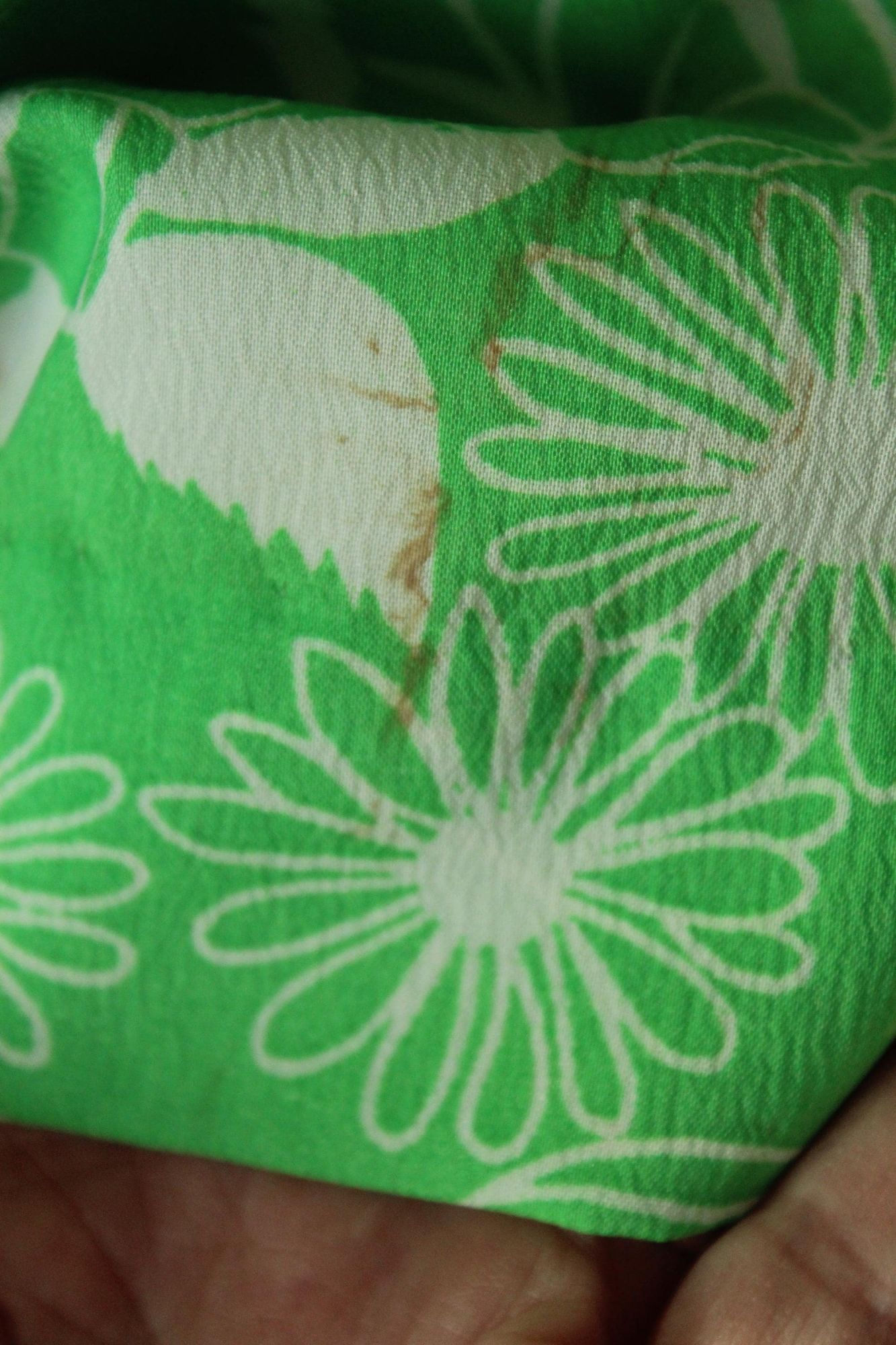 Vintage Vintage 1960s Dress, Volup Fritzi Green and White Floral Pri Size M / US 6-8 / IT 42-44 - 8 Thumbnail
