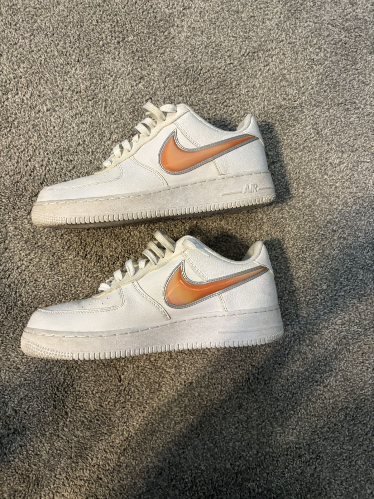 Nike nike air force 1 “metallic orange swoosh” Size US 10 / EU 43 - 3 Thumbnail