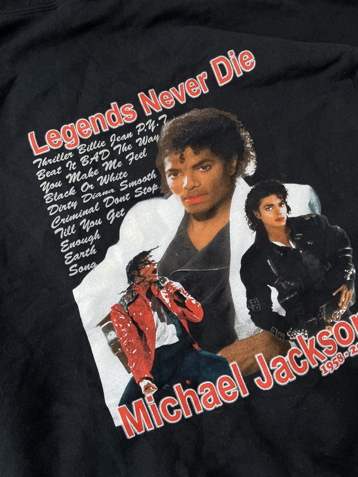 Band Tees × Michael Jackson × Vintage Vintage Michael Jackson Legends Never Die Hoodie Size US XL / EU 56 / 4 - 4 Thumbnail