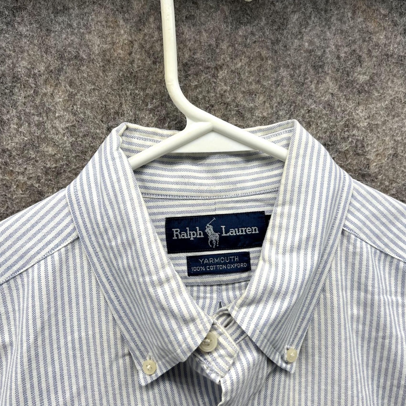 Ralph Lauren Ralph Lauren Shirt Men 16 35 Stripes White Casual Button Down Preppy Yarmouth -Vintage Size US L / EU 52-54 / 3 - 5 Thumbnail