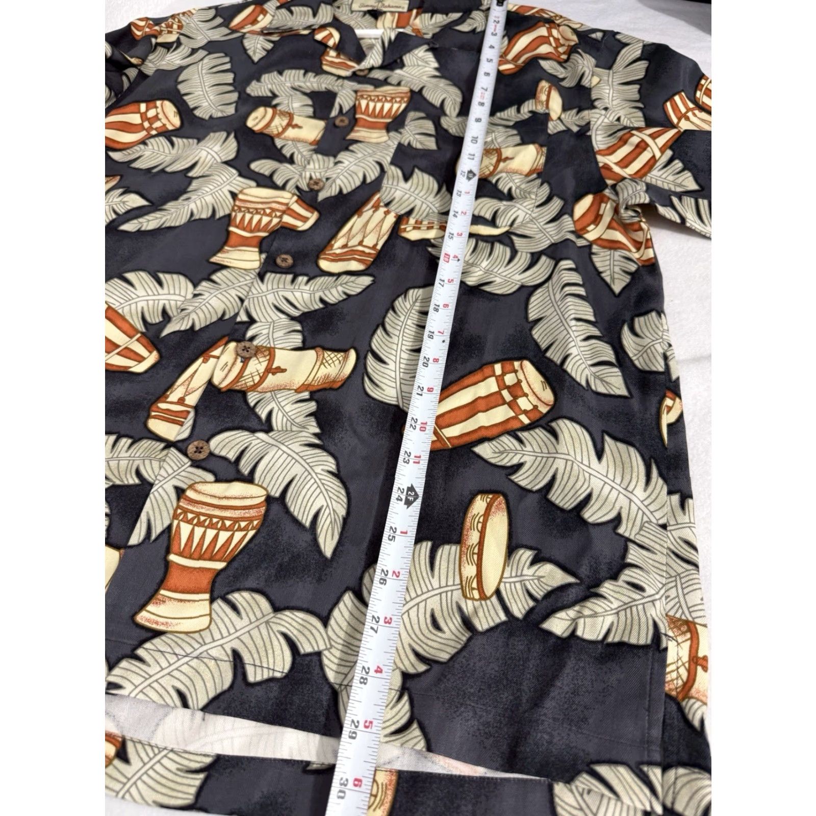 Tommy Bahama Tommy Bahama Button-Up Shirt M Silk Multicolor Hawaiian Bongo Drums Short Sleeve Casual Mens M Size US M / EU 48-50 / 2 - 2 Thumbnail
