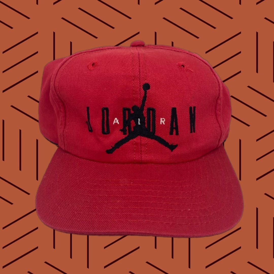 Nike VINTAGE Nike Michael Jordan Air 23 Red Snapback Hat Jumpman OG Logo Bulls 90s Size ONE SIZE - 1 Thumbnail