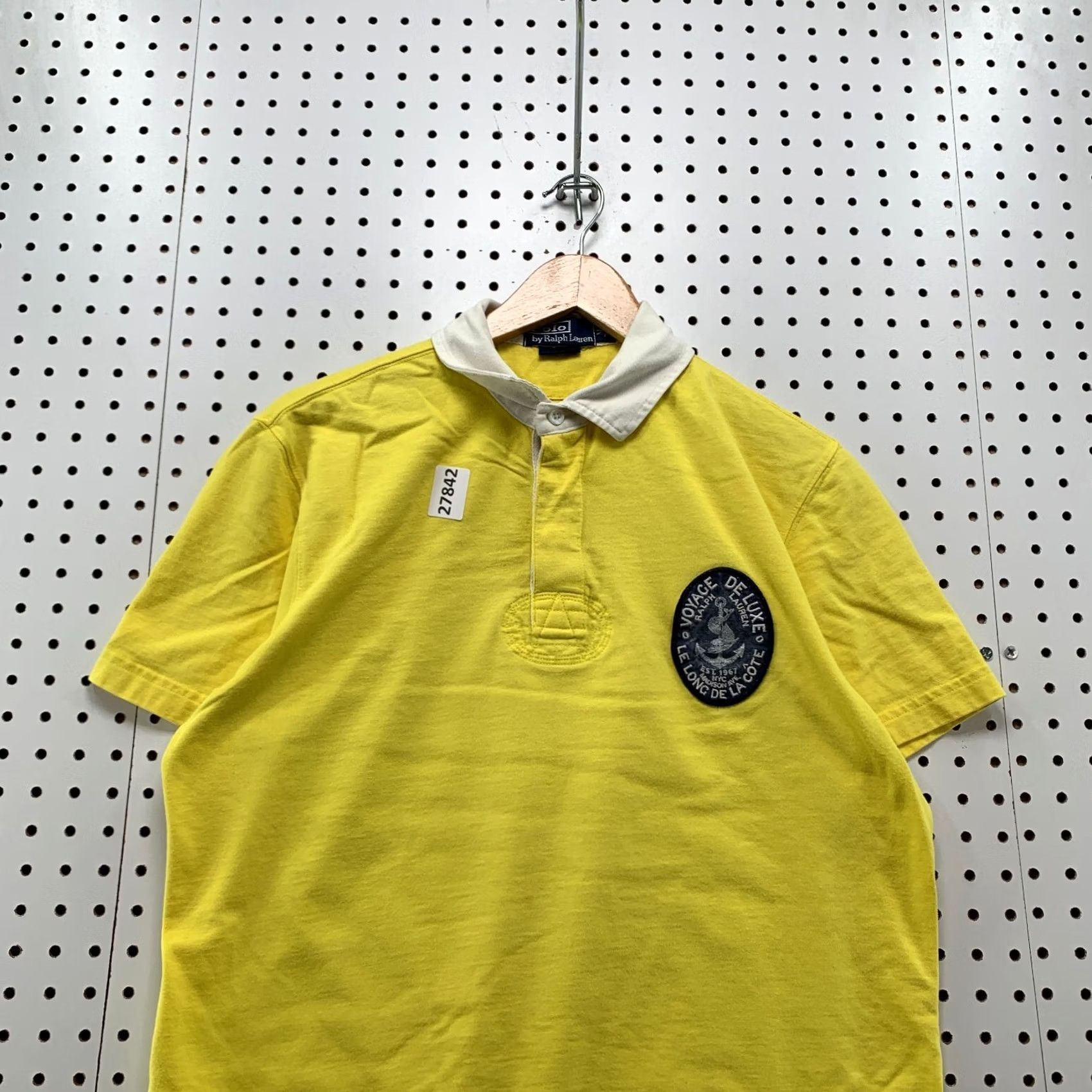 Polo Ralph Lauren VINTAGE Polo Ralph Lauren Voyage Deluxe La Cote Collared SHirt Yellow M Men 20.5X27.5 Size US XXL / EU 58 / 5 - 5 Thumbnail