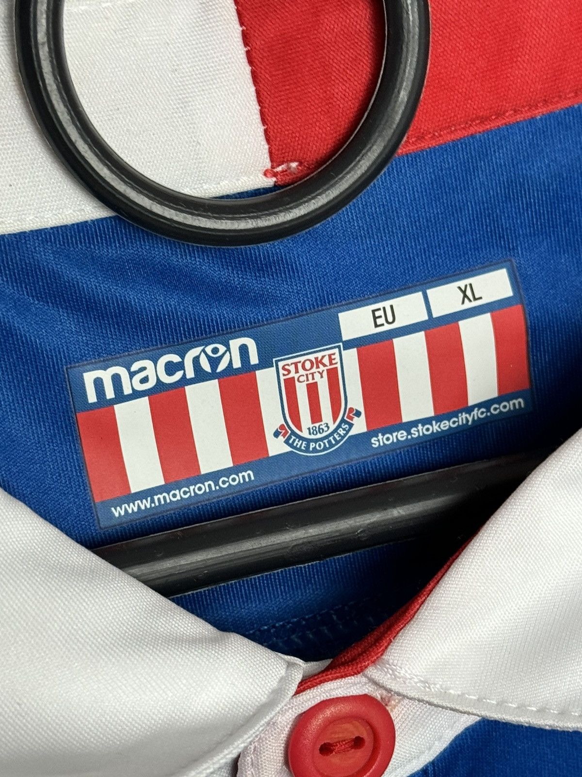 Macron Stoke City 17/18 Away Football Jersey Size US XL / EU 56 / 4 - 8 Thumbnail