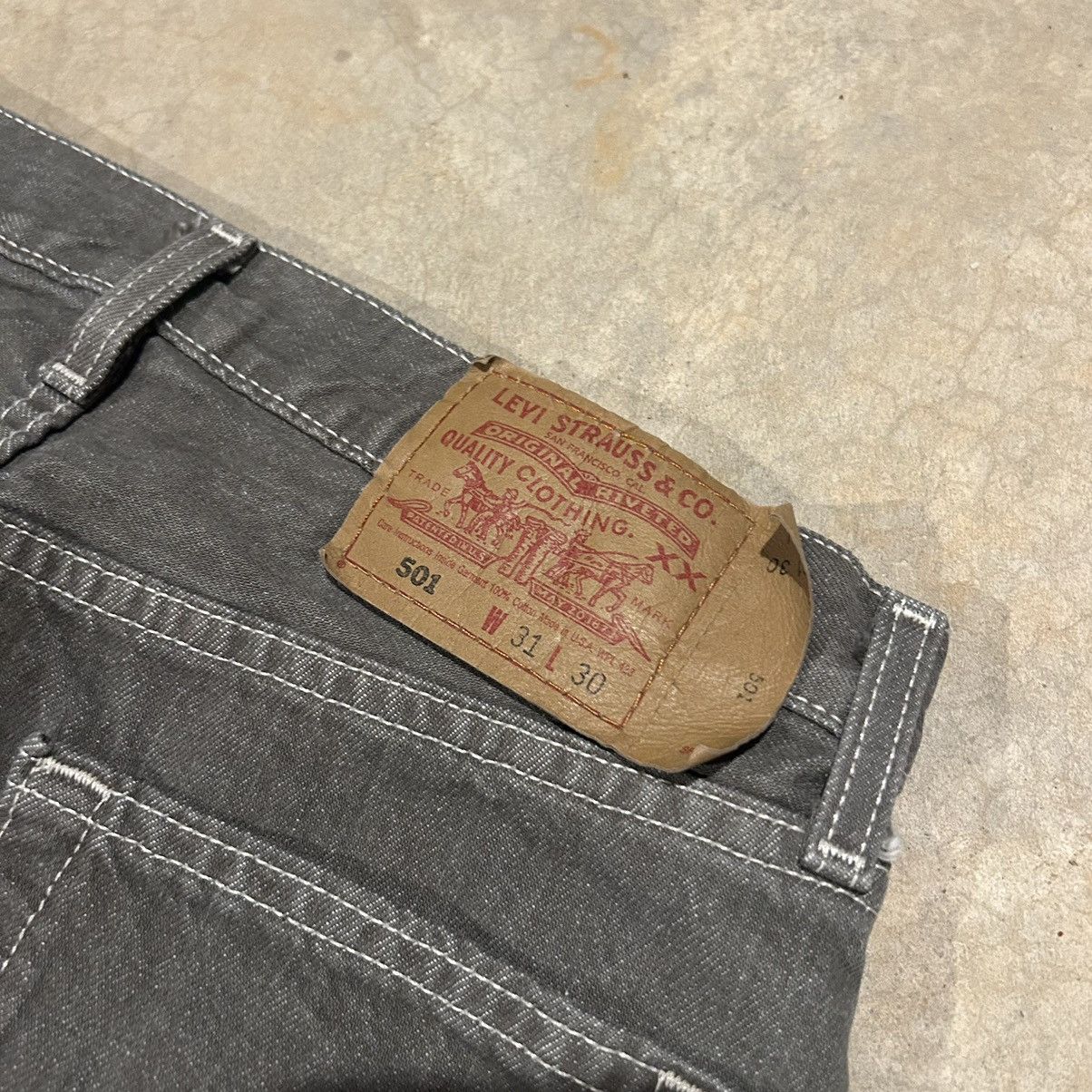 Levi's × Levi's Vintage Clothing × Vintage Rare Vintage 90s Levi’s 501 Olive Drab Jeans Made in USA Size US 30 / EU 46 - 4 Thumbnail