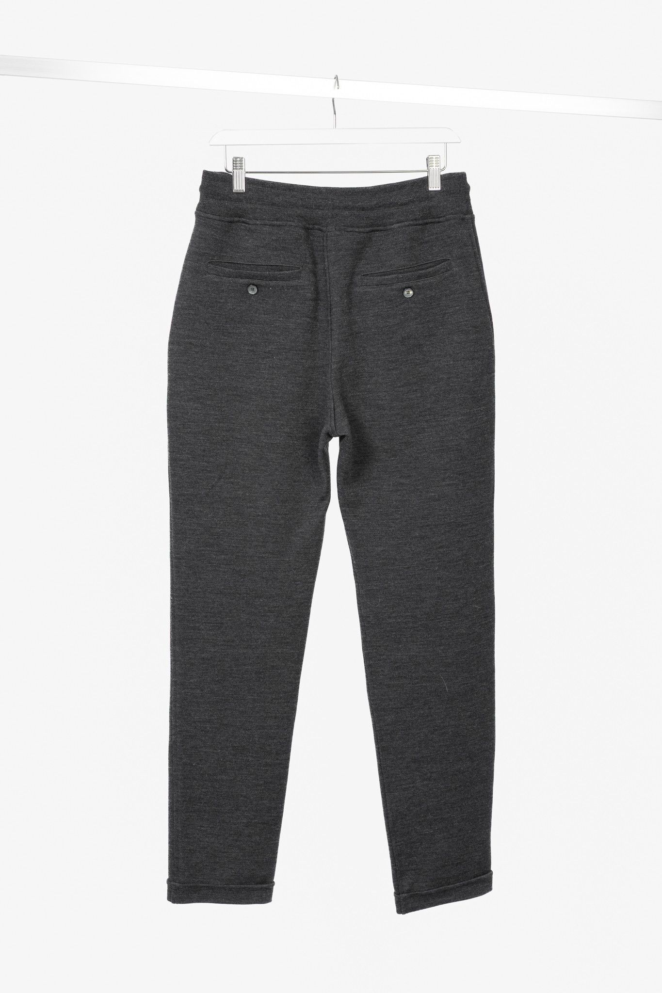 Other ISAIA Dark Grey Wool & Cotton Drawstring Trackpants Size 29" - 2 Thumbnail