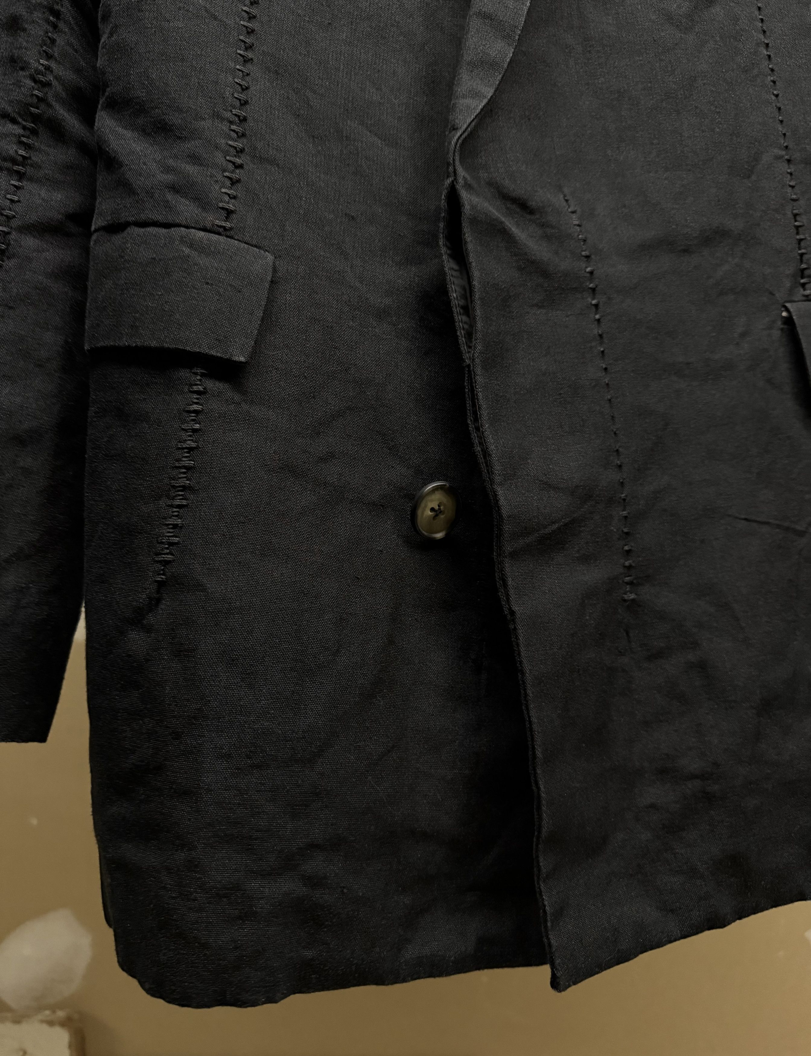 Leopold Bossert Leopold Bossert SS17 Selvedge Overlock Peak Lapel Linen Rami Size US S / EU 44-46 / 1 - 7 Thumbnail