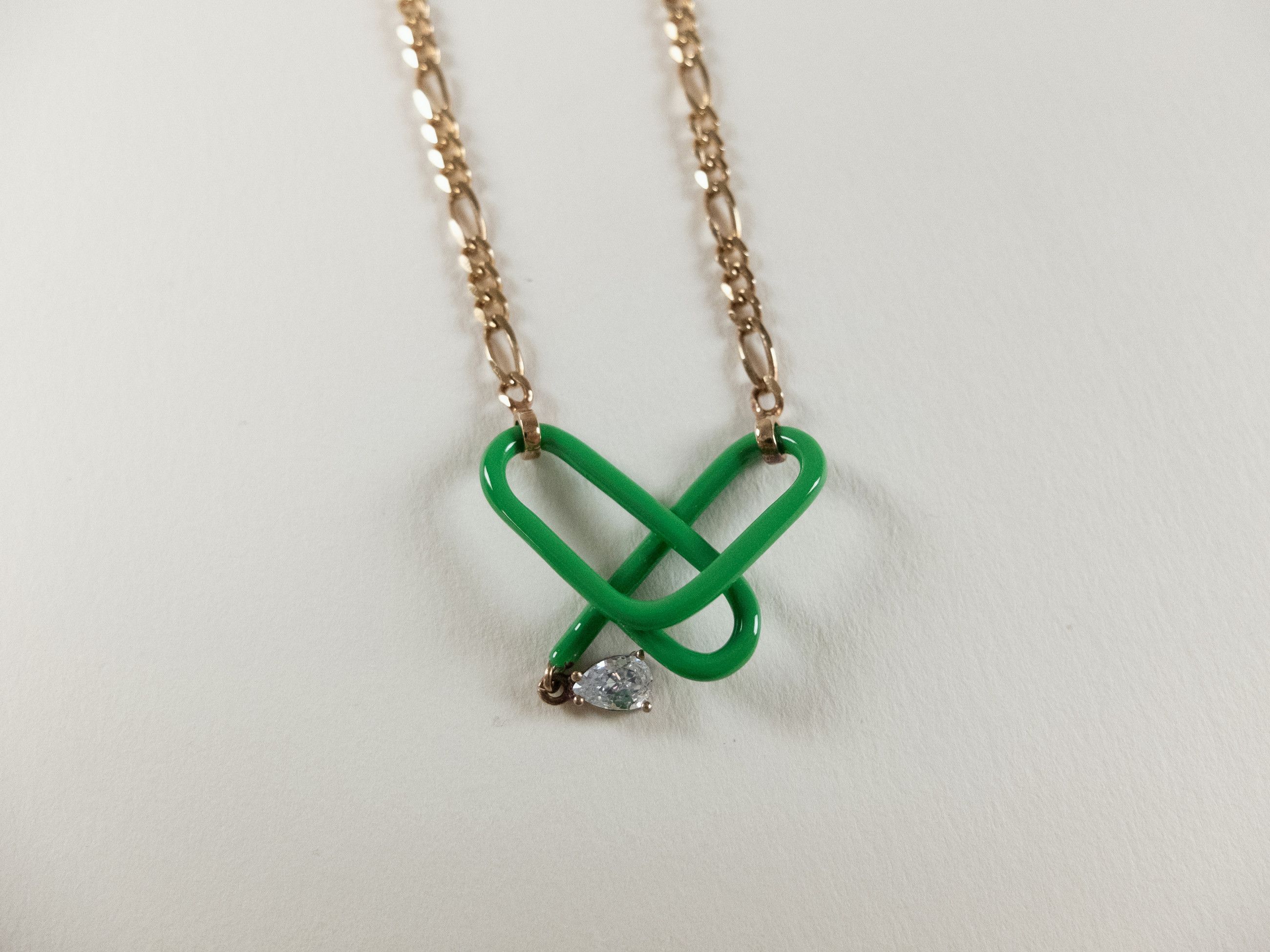 Bottega Veneta BOTTEGA VENETA Intertwined pendant ceramic silver necklace q Size ONE SIZE - 6 Thumbnail