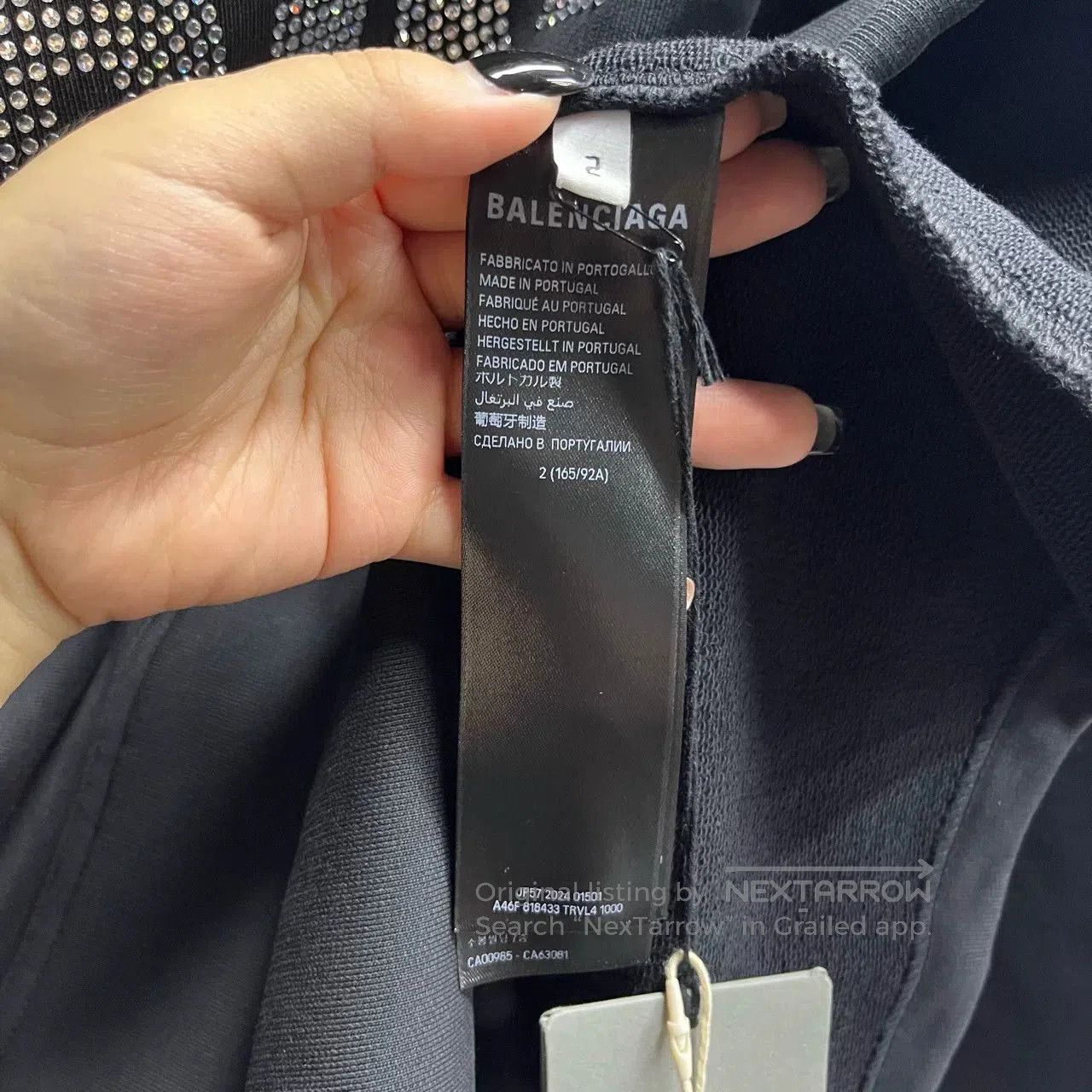 Balenciaga Balenciaga 24 Black Letter Print Cropped Hoodie. Size US M / EU 48-50 / 2 - 3 Thumbnail