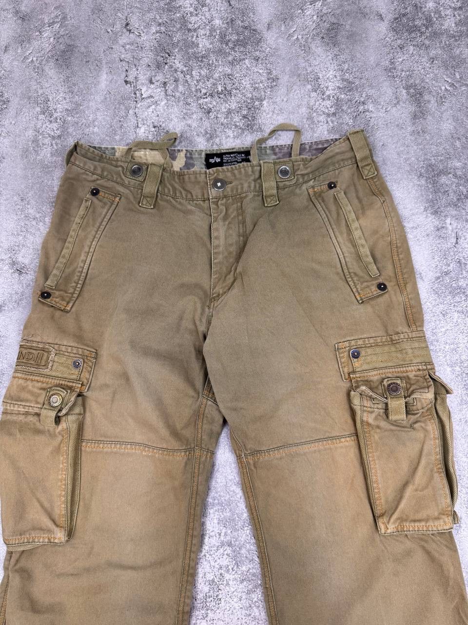 Alpha Industries Alpha Industries Men Cargo Pants Beige Military StyleVintage Size US 36 / EU 52 - 5 Thumbnail