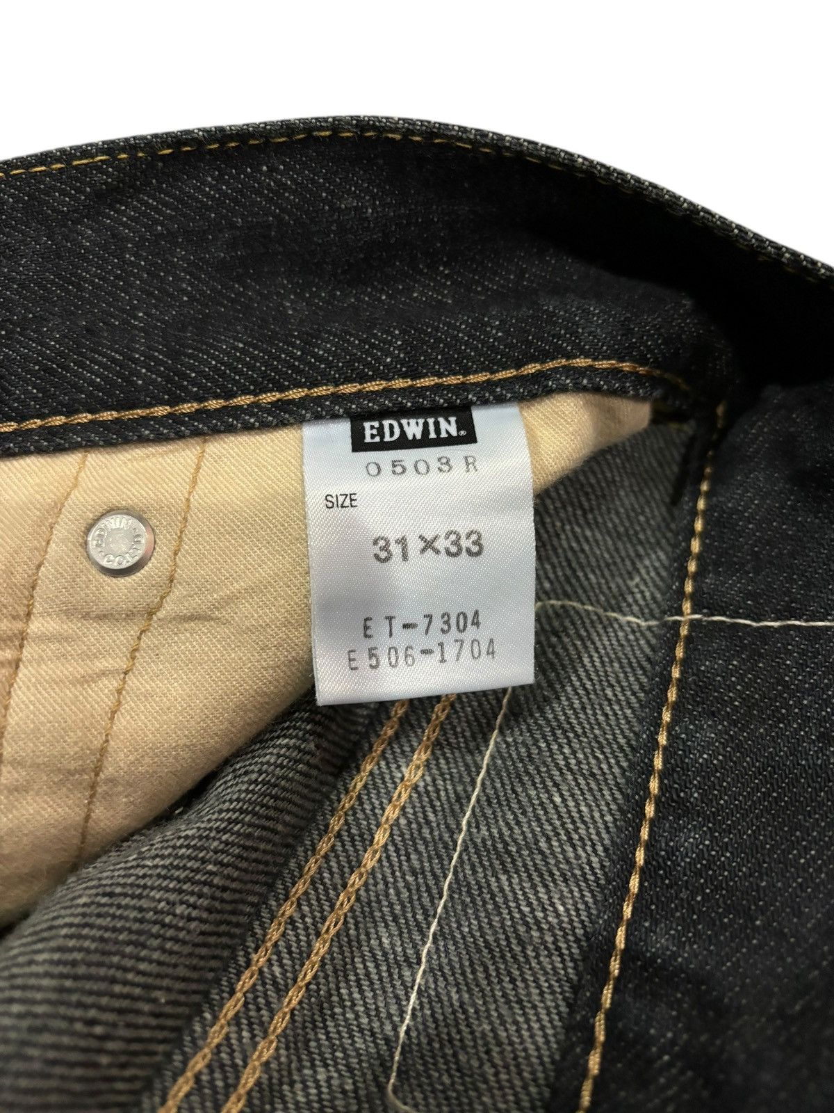 Edwin × Japanese Brand Vintage Y2k Edwin 503R Faded Straight Cut Jeans Size US 33 - 7 Thumbnail