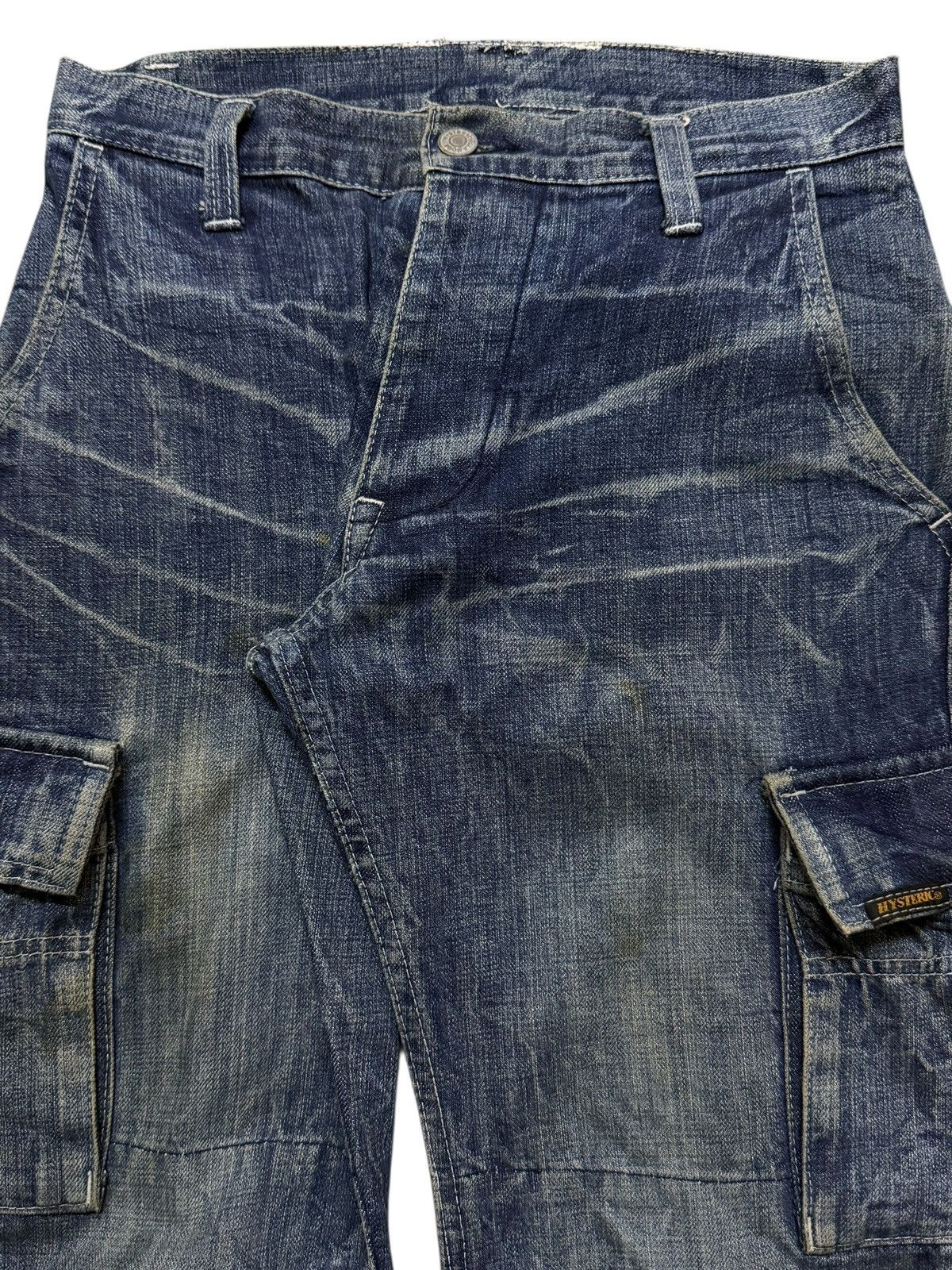 Hysteric Glamour Vintage Hysteric Glamour Thunder Wash Distress Cargo Jeans Size US 28 / EU 44 - 3 Thumbnail