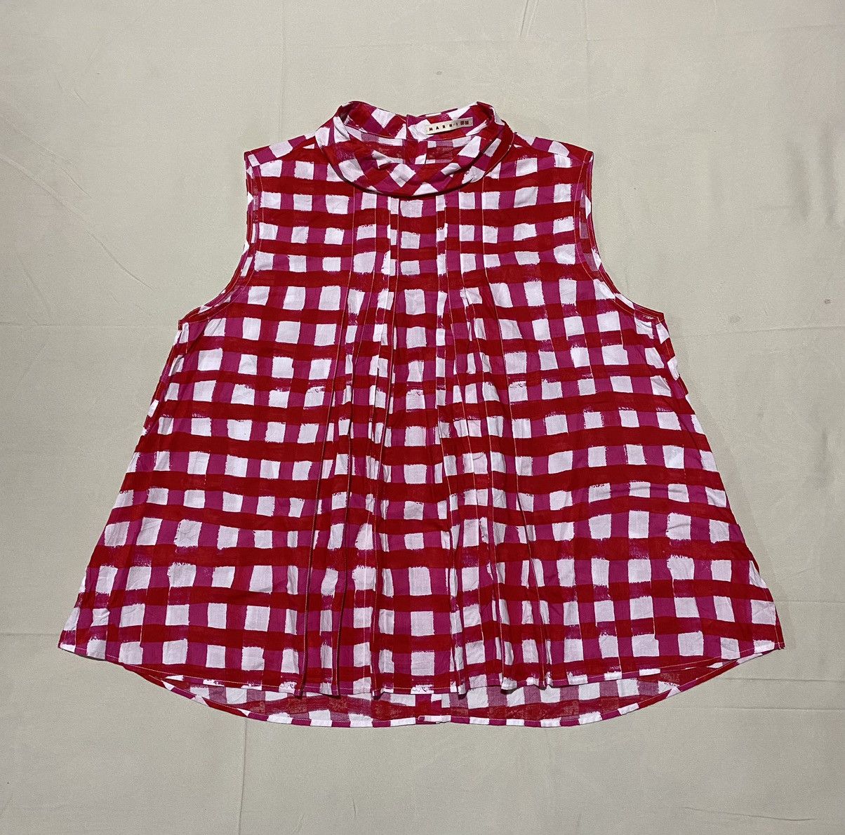 Designer × Marni Uniqlo x MARNI Pleated Sleeveless Blouses Cotton Size XL / US 12-14 / IT 48-50 - 1 Thumbnail