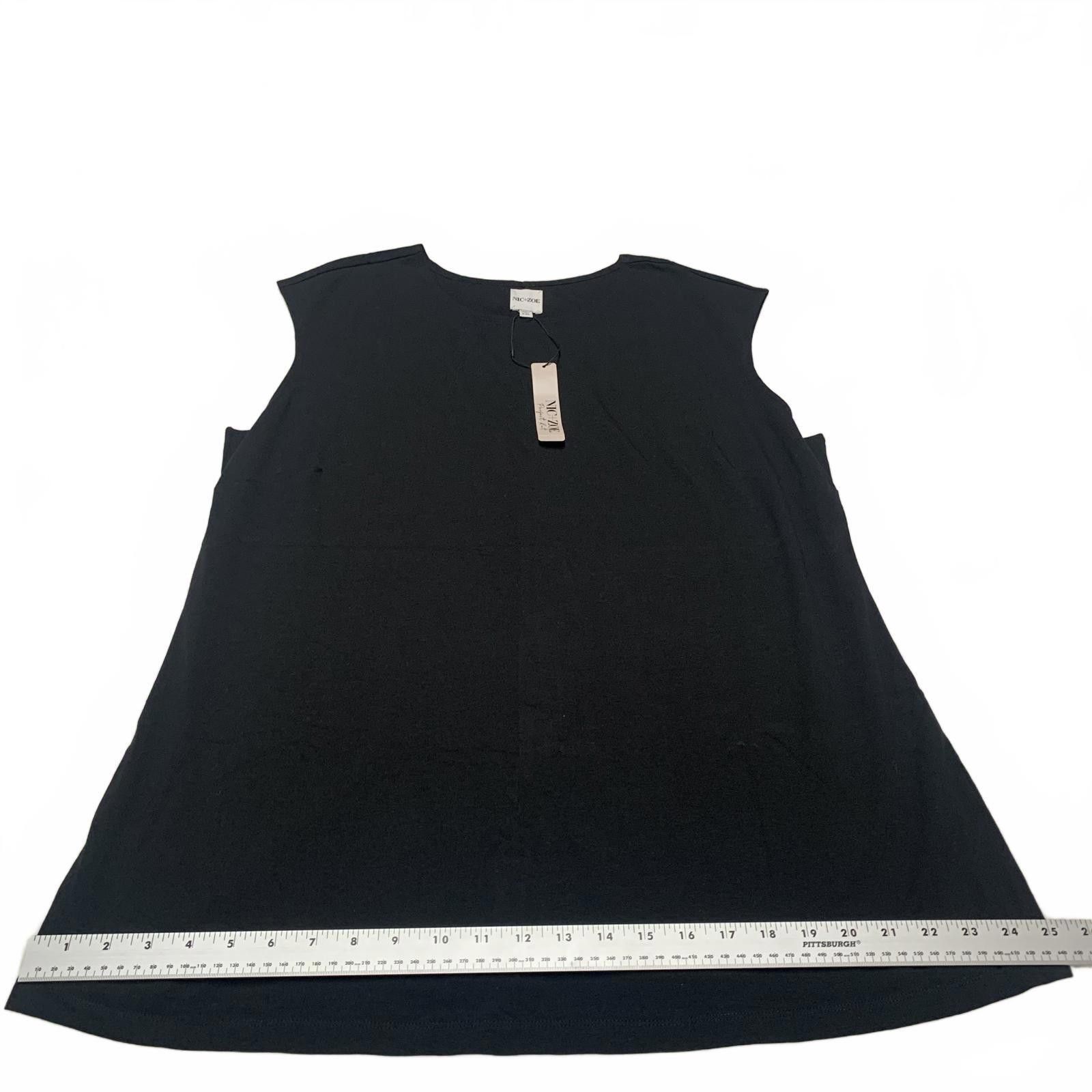 Other NIC+ZOE Women's Sz XXL Black Sleeveless Top Pullover NWT Size XXL / US 16-18 / IT 52-54 - 5 Thumbnail