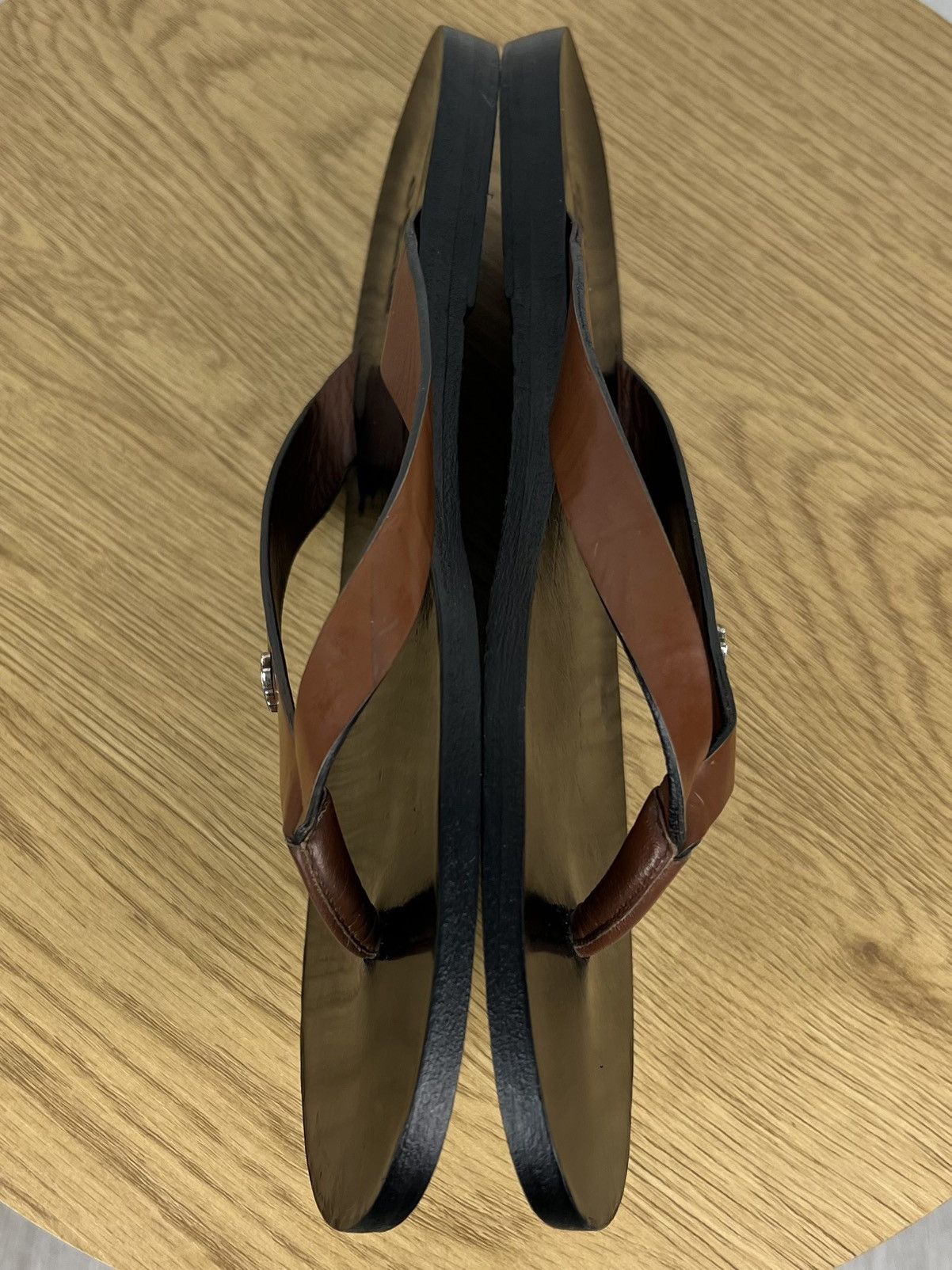 Gucci GUCCI Sandals Leather Flip Flop Shoes Metal Logo Black Men’s Size US 8.5 / EU 41-42 - 8 Thumbnail