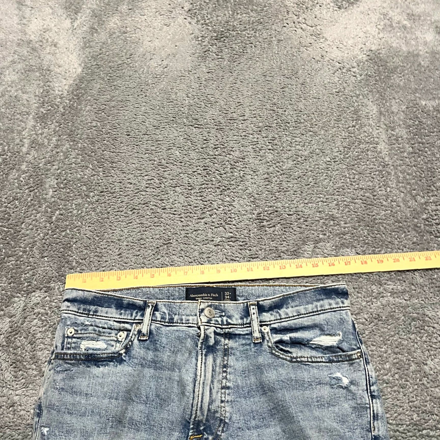 Abercrombie & Fitch Abercrombie & Fitch Jeans Mens 32 X34 Skinny Stretch Blue Denim Pants Distressed Skinny Jeans Mens 32 X34 Blue Denim Mens Distressed Size US 32 / EU 48 - 7 Thumbnail