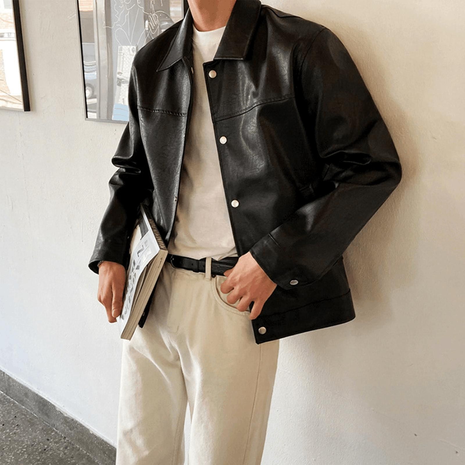 Other Black PU Leather Jacket Size US M / EU 48-50 / 2 - 1 Thumbnail