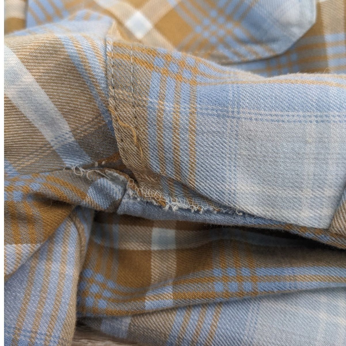 Eddie Bauer Eddie Bauer Classic Fit Twin Falls Gold Blue Plaid Button Up Size S / US 4 / IT 40 - 4 Thumbnail