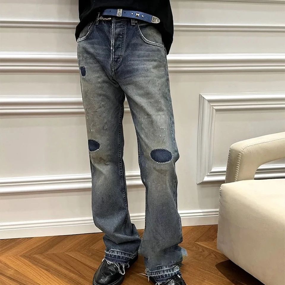 Jean × Vintage washed faded gradient yuppie bootcut flared jeans Size US 33 - 1 Thumbnail