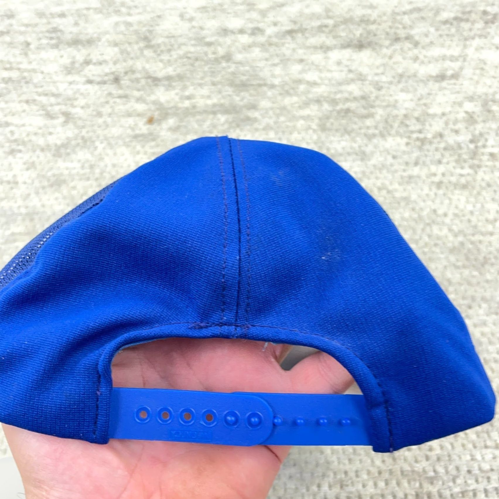 Vintage VINTAGE Trucker Hat Cap Snapback Blue Side Stripe Patch 70s 80s Adult Men Adjustable Blues Twill Logo Outdoor Retro USA 80s Hipster Size ONE SIZE - 6 Thumbnail