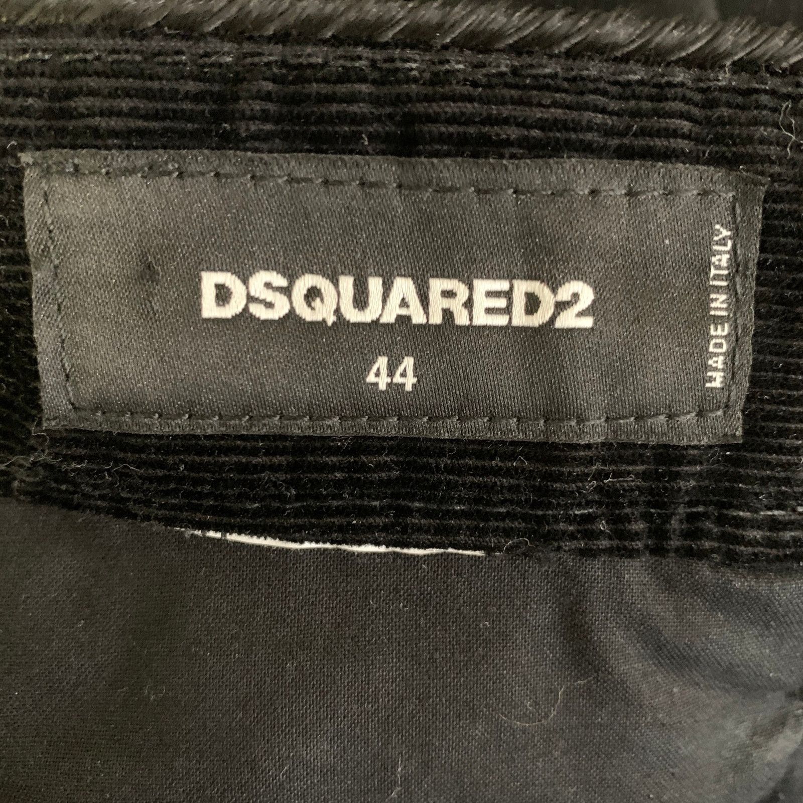 Dsquared2 DSQUARED2 Black Corduroy Cotton Button Fly Casual Pants Size US 30 / EU 46 - 3 Thumbnail