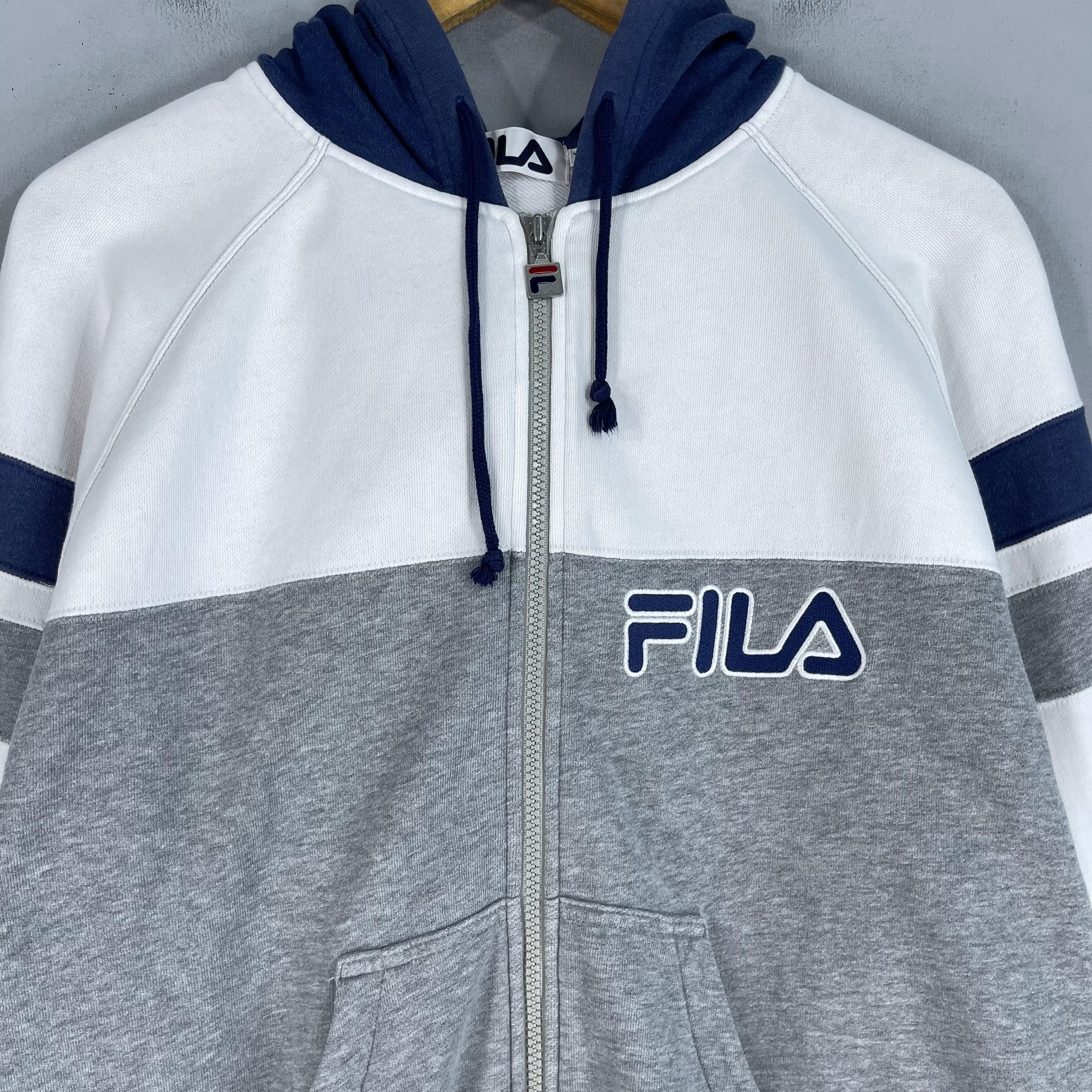 Fila × Vintage Vintage FILA Spellout Embroidery Full Zipper Hoodie Size US M / EU 48-50 / 2 - 2 Thumbnail