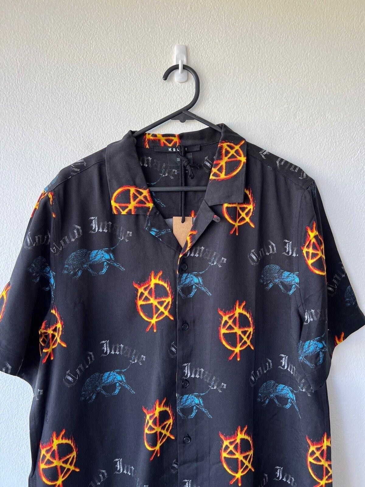 Ksubi new ksubi medium m shirt top resort black cold fire Size US M / EU 48-50 / 2 - 2 Thumbnail