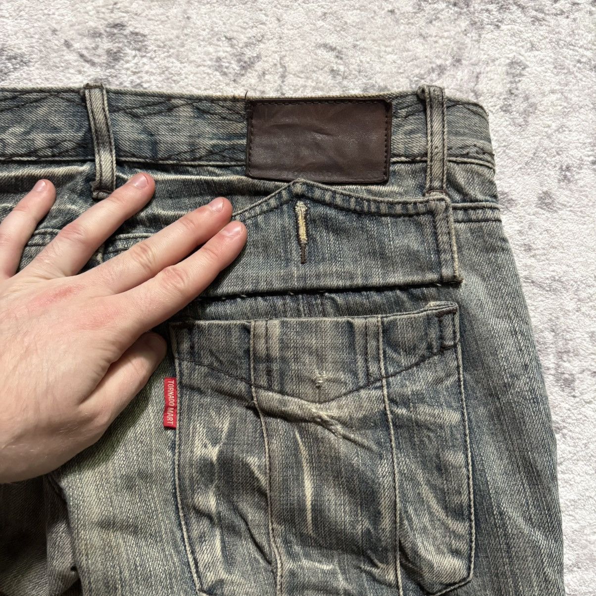 Tornado Mart Tornado Mart Buttoned Studded Flared Denim Jeans Blue | S Size US 30 / EU 46 - 12 Thumbnail