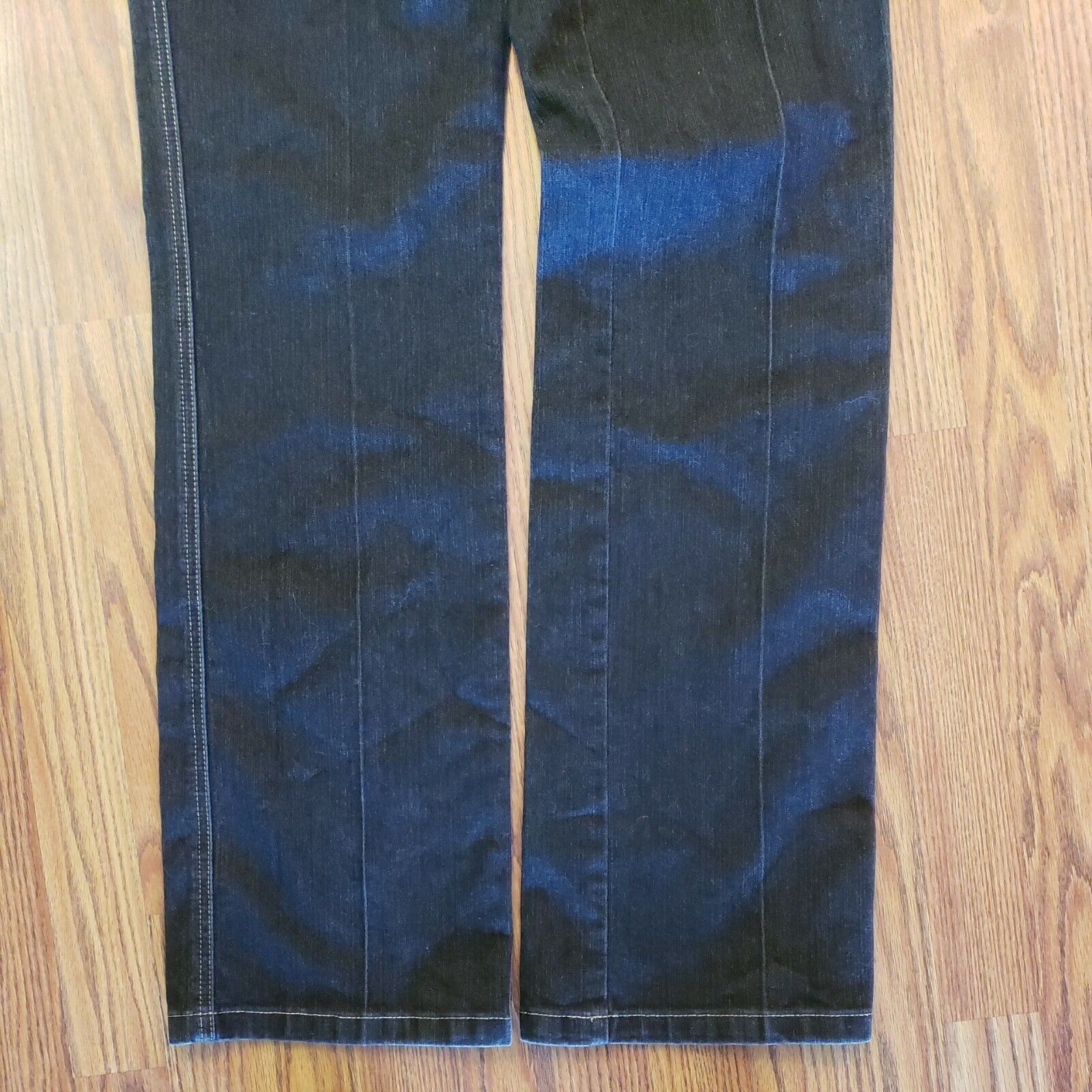 Escada Escada Jeans Womens 10 Italy 40 Black Gold Stitch Straight L Size 27" / US 4 / IT 40 - 7 Thumbnail