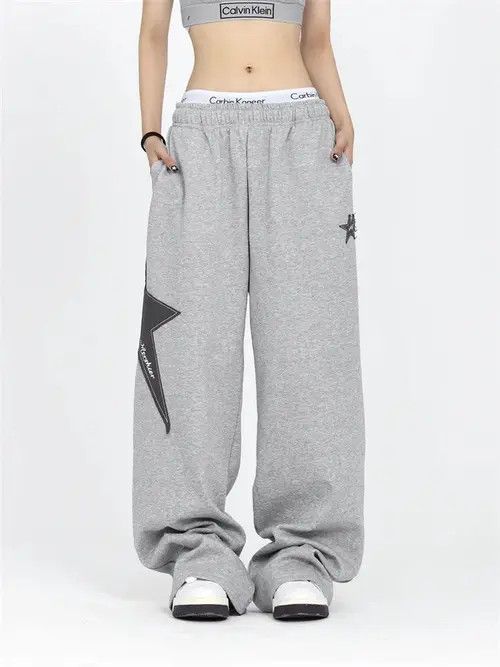 Other Sport Streetwear Pants Star Retro Patchwork Hip Hop Harajuku Size 32" / US 10 / IT 46 - 2 Thumbnail